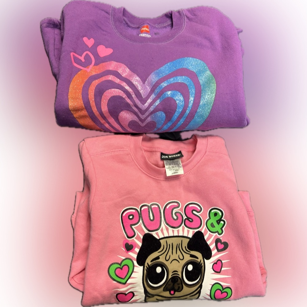 2 girls sweatshirts